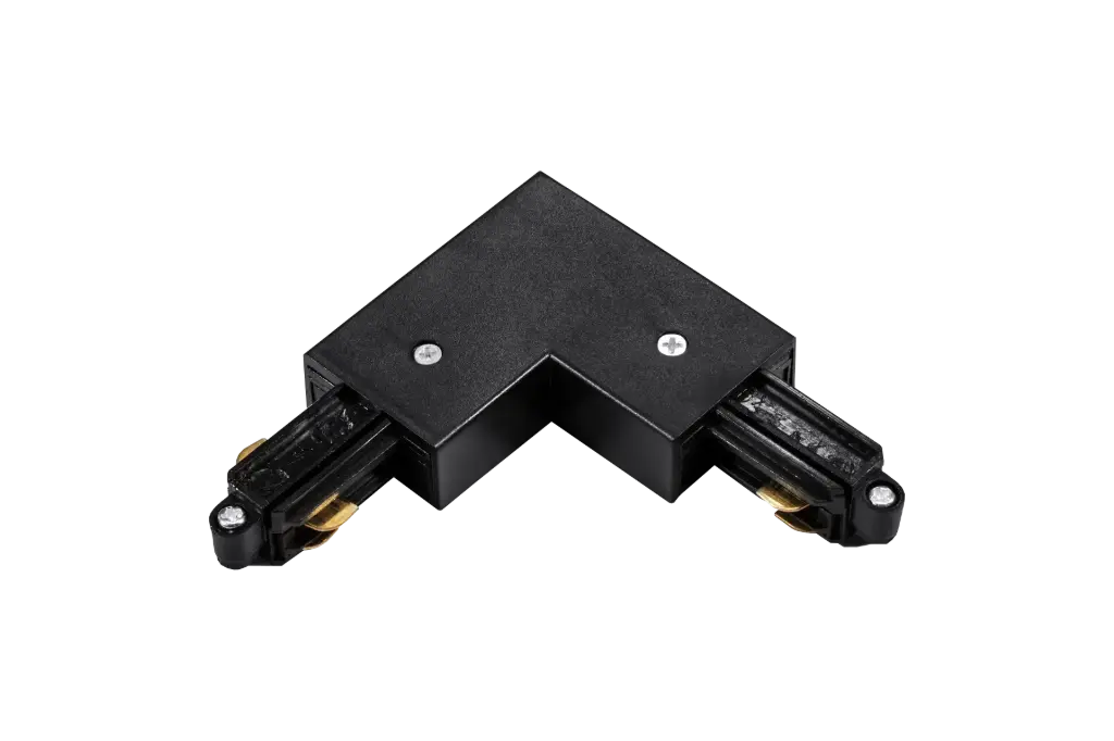 TRACK mono fase L-connector binnen aarding zwart