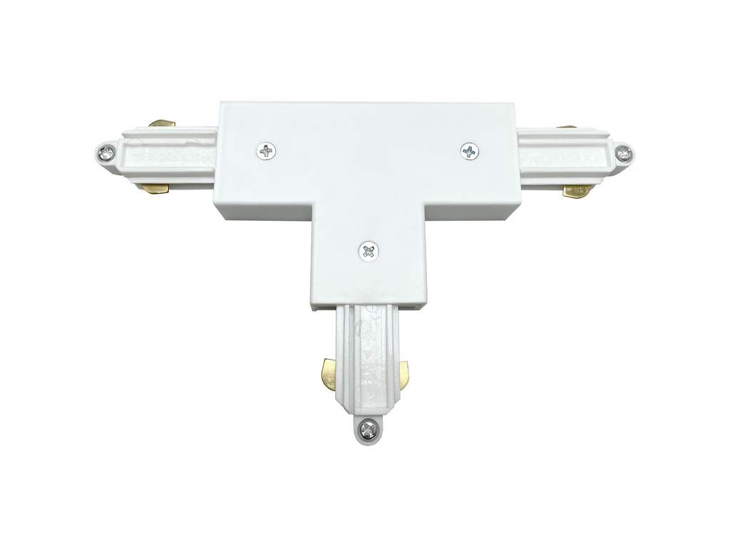 TRACK mono fase T-connector buiten aarding wit