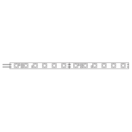 LED Strip per 10cm max 20m 24VDC 12W/m 1200lm/m WW IP20
