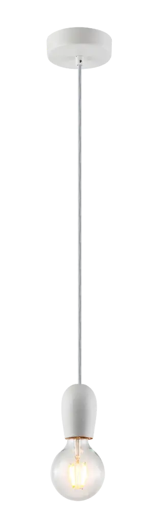 KOBAR pendant white/white 1x E27