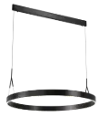 PURE pendule ronde D90 LED  35W noir