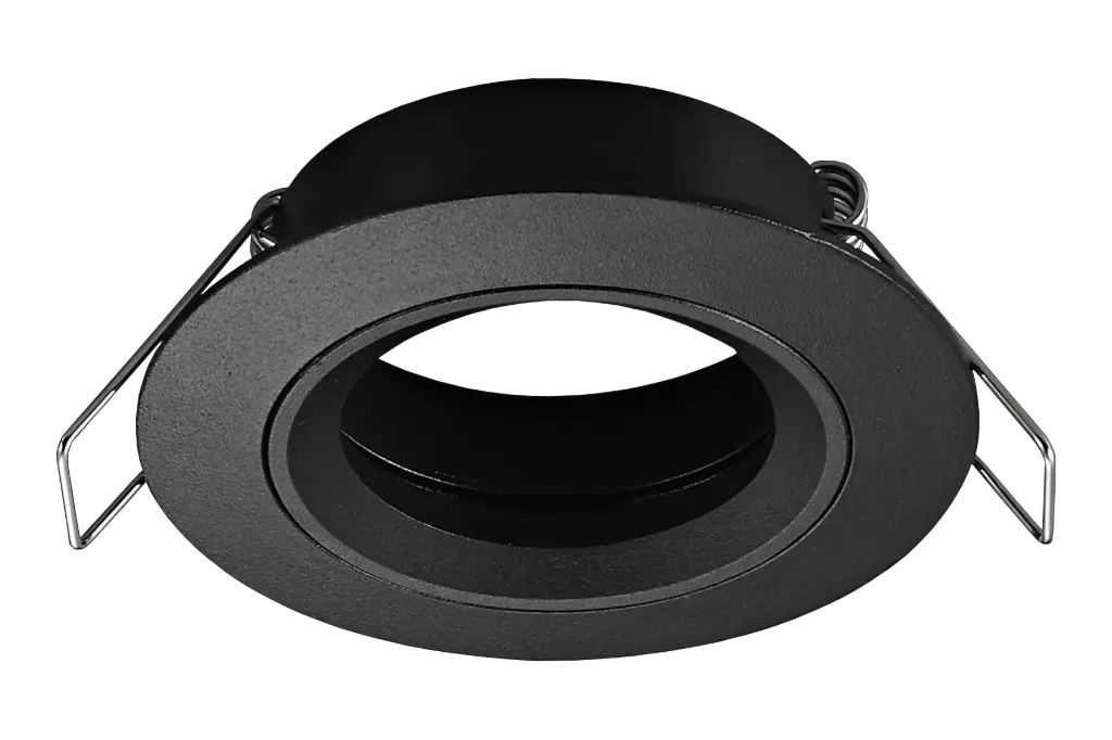 SATURN inbouwspot vast GU10 (excl. Lamp) mat zwart 80mm