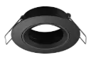 SATURN inbouwspot vast GU10 (excl. Lamp) mat zwart 80mm