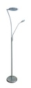 CALES Vloerlamp LED 24,5W + 5W satin chroom