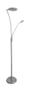 CALES floor lamp LED 24,5W + 5W satin chrome