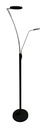 CALES Vloerlamp LED 24,5W + 5W zwart chroom