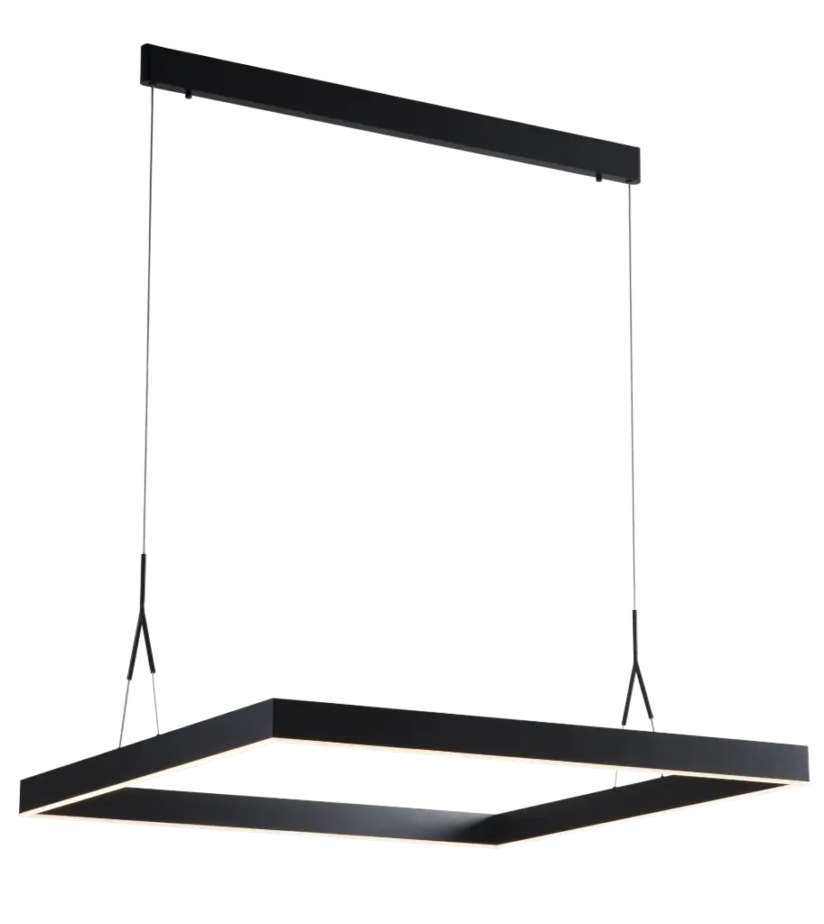 PURE LED pendel vierkant 90x90 42W zwart