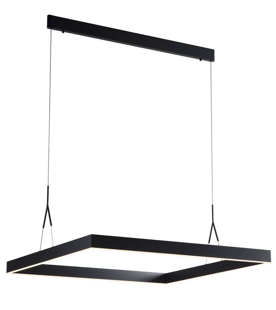 PURE LED pendel vierkant 90x90 42W zwart