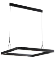 PURE LED pendel vierkant 90x90 42W zwart