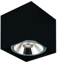 BOX-1L vierkant zwart incl. AR111 12,4W 2700K