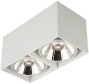 BOX-2L square white incl. 2x AR111 12,4W 2700K