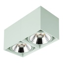 BOX-2L vierkant wit incl. 2x AR111 12,4W 2700K