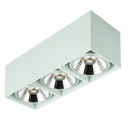 BOX-3L vierkant wit incl. 3x AR111 12,4W 2700K