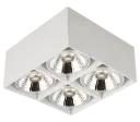BOX-4L vierkant wit incl. 4x AR111 12,4W 2700K