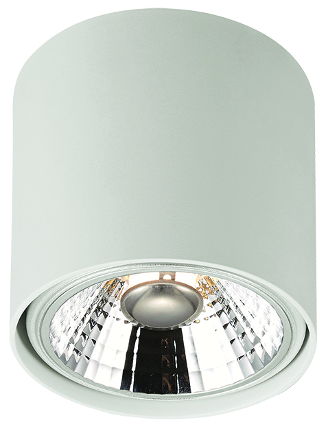 BOX-1L rond wit incl. AR111 12,4W 2700K