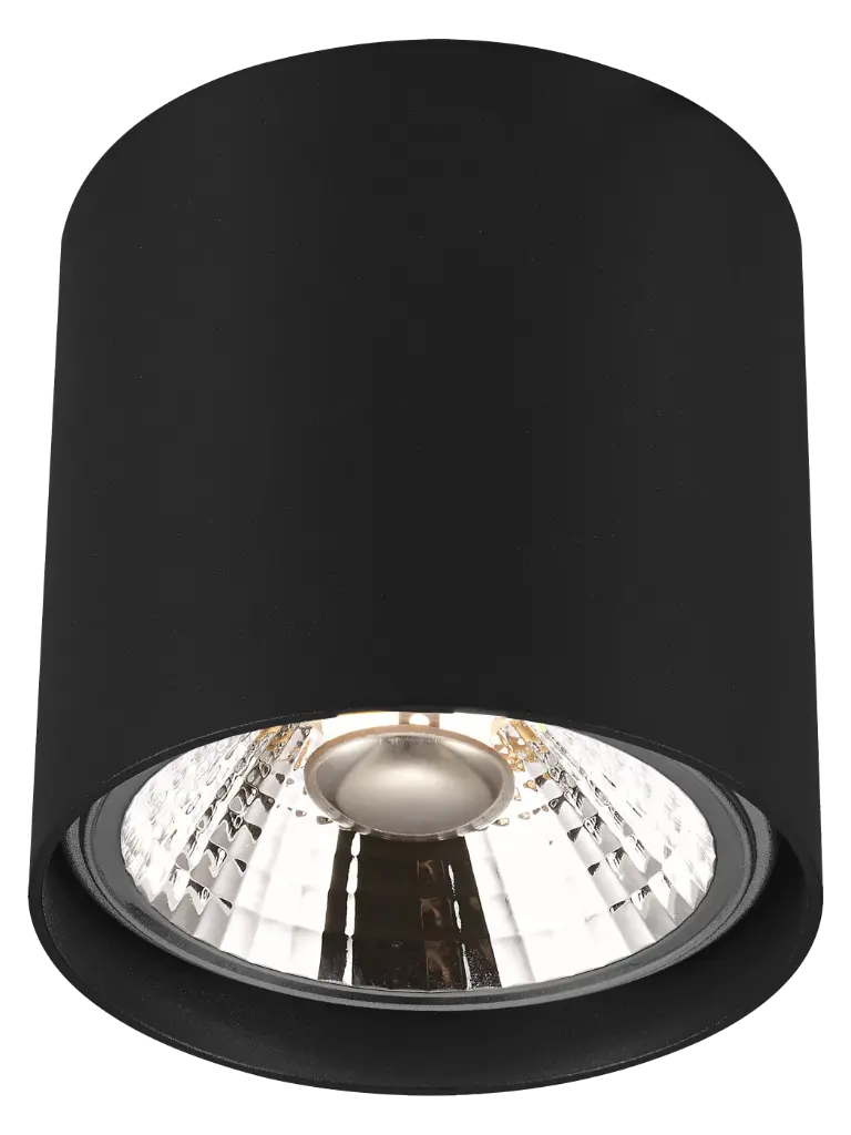 BOX-1L rond zwart incl. AR111 12,4W 2700K