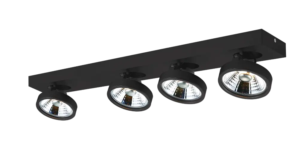 AEON-4 black incl. 4x AR111 12,4W 2700K