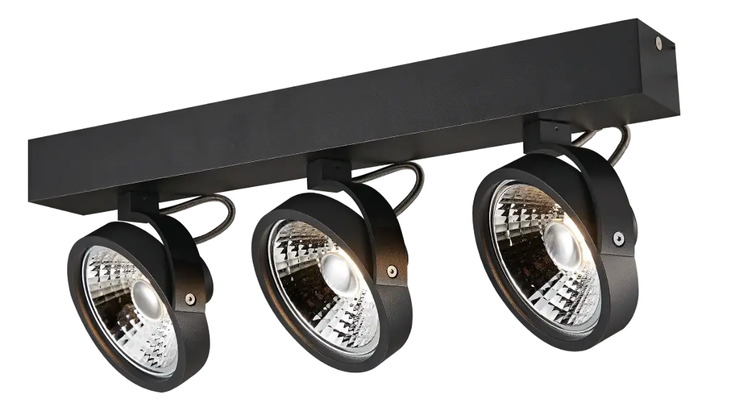 PULSE-3 black incl. 3x AR111 12,4W 2700K