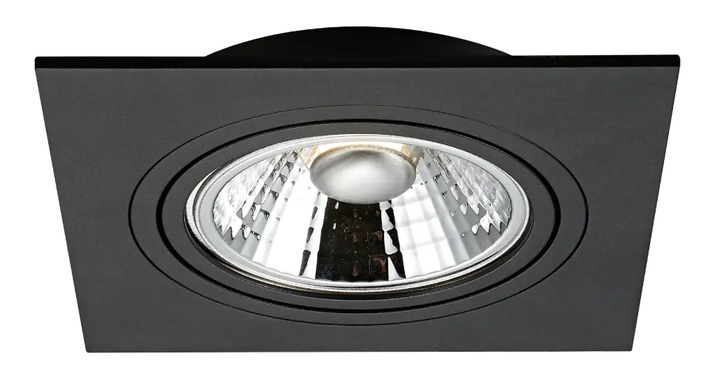 ZOOM AR111 SQ 1L inbouwspot zwart incl. AR111 12,4W 2700K