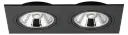 ZOOM AR111 SQ 2L black incl. 2x AR111 12,4W 2700K