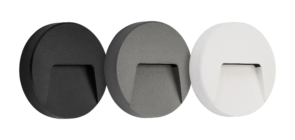 SIBO LED 310Lm 2,8W rond, cover zwart, wit, grijs IP65