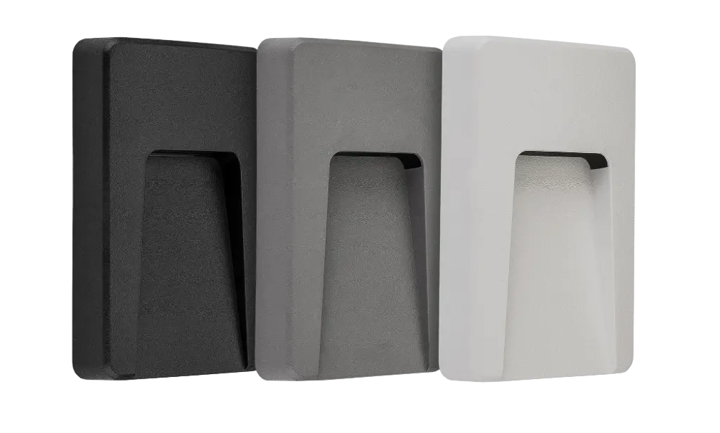 SIBO LED 310Lm 2,8W rectangle, cover black, white, grey IP65