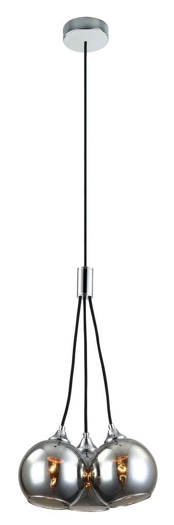 ROGODO Pendel As Grijs 3x E27