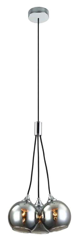 ROGODO Pendel As Grijs 3x E27