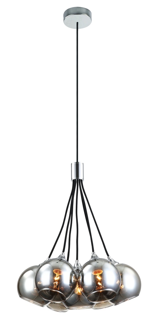ROGODO Pendel As Grijs 7x E27