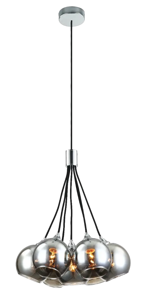ROGODO Pendel As Grijs 7x E27