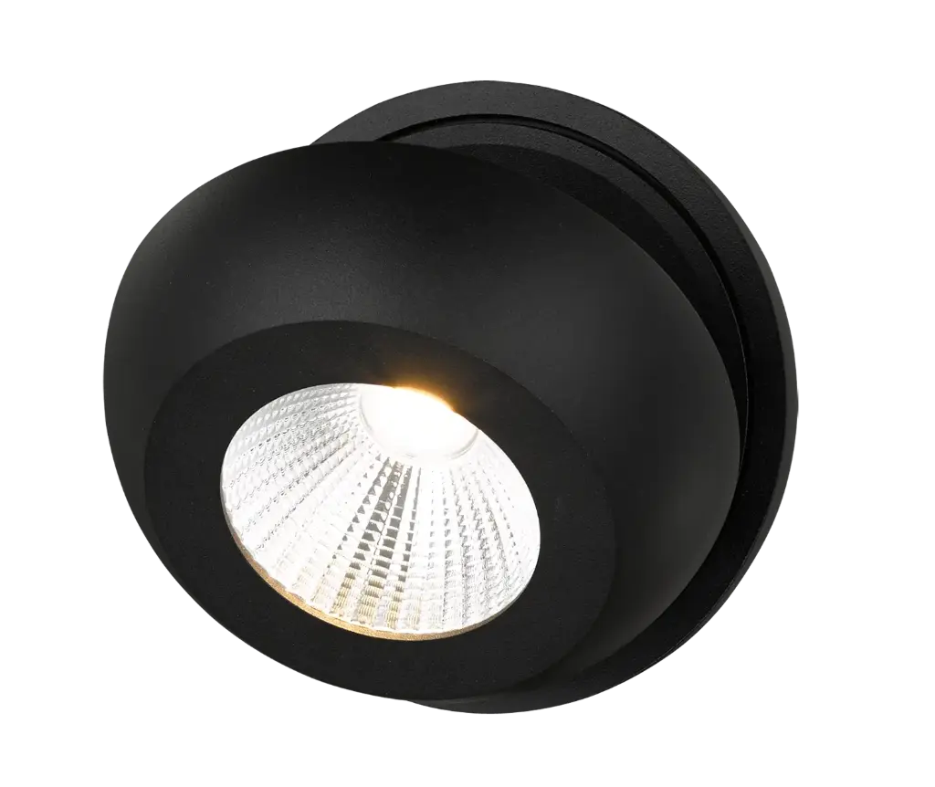 OLEO plafonier dimbaar 1x7W LED 3000K zwart