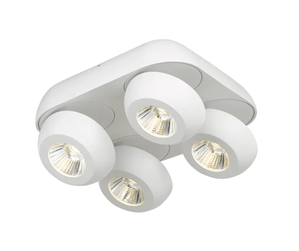 OLEO plafonier dimbaar 4x7W LED 3000K wit