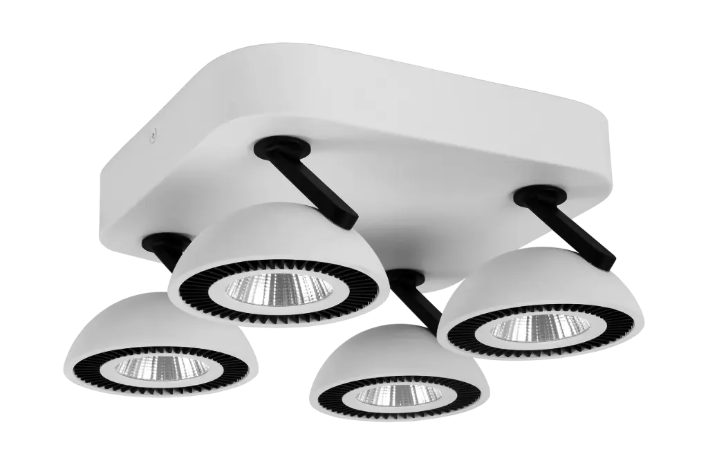 NOOMI Plafonier dimmable 4x7W 3000K satin blanc