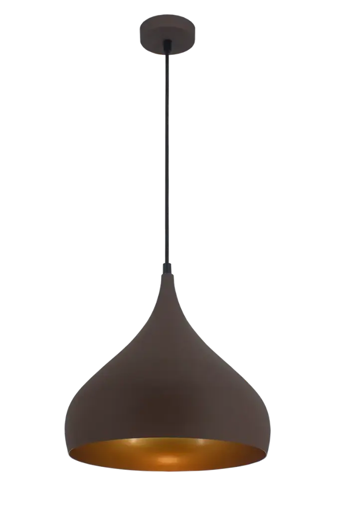 *RONIN pendel  Ø32 E27 bruin/goud