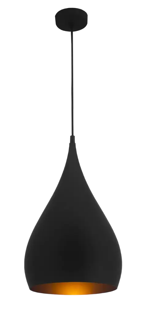 RONIN pendel Ø25 E27 zwart/goud