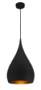 RONIN pendel Ø25 E27 zwart/goud