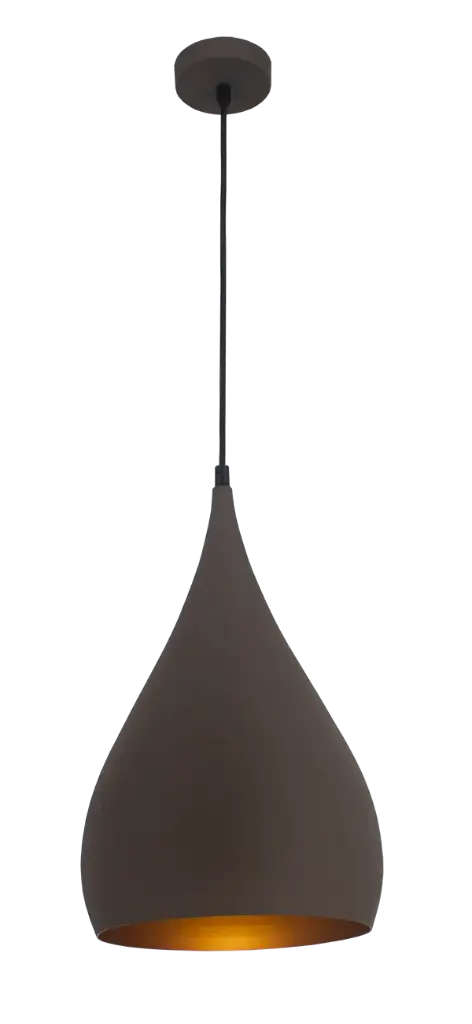 RONIN pendel  Ø25 E27 bruin/goud