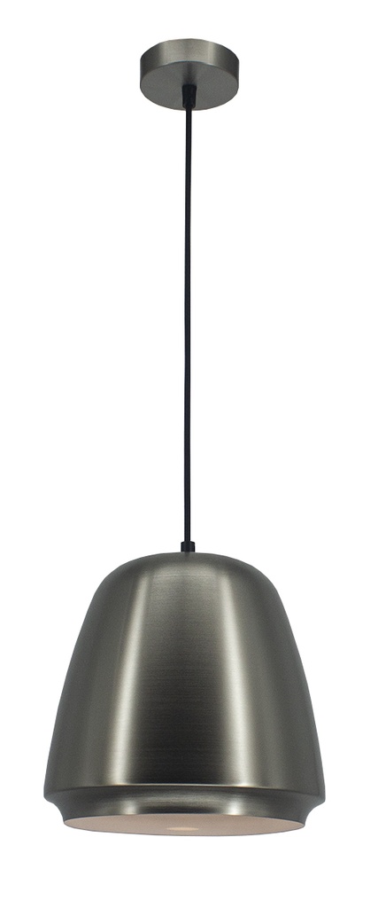 BOBAN pendel Ø25 E27 satin nickel/wit