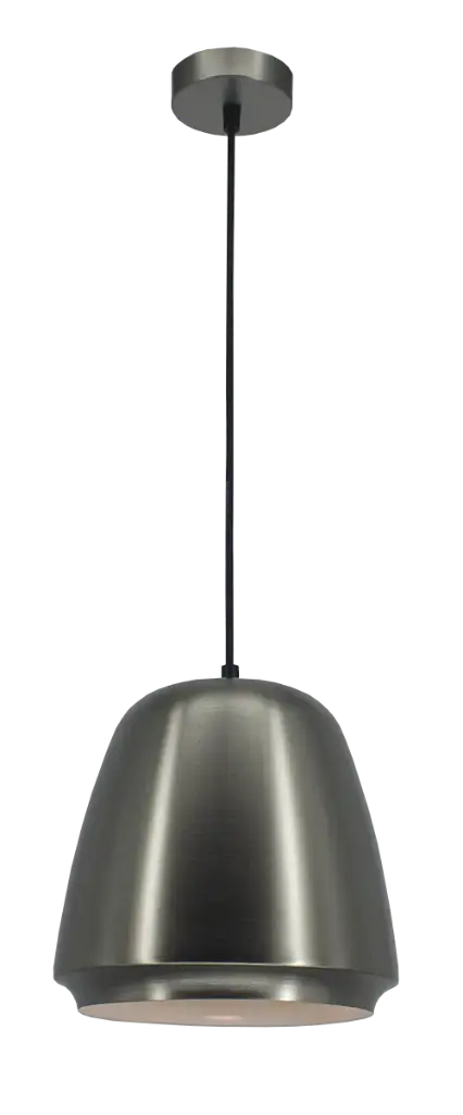 BOBAN pendel Ø25 E27 satin nickel/wit