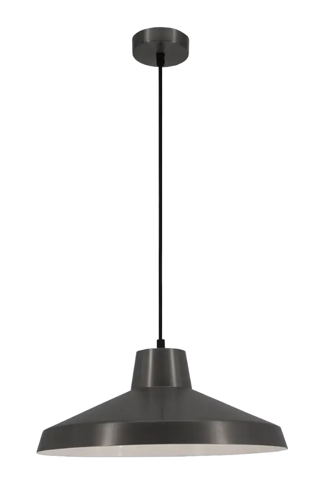 KANGA pendule  Ø40 E27 gunmetal/blanc