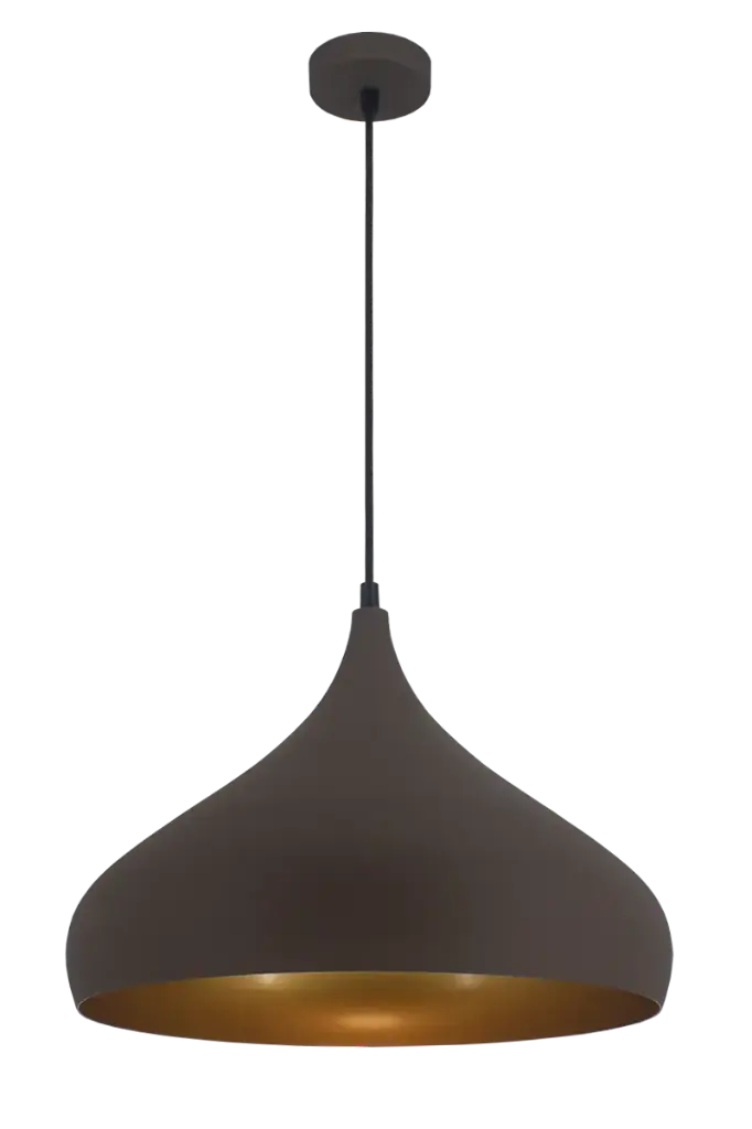 RONIN pendel  Ø42 E27  bruin/goud