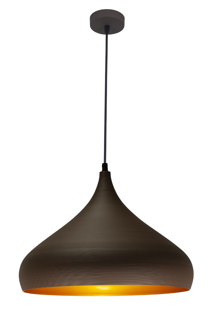 RONIN pendel  Ø42 E27  bruin/goud