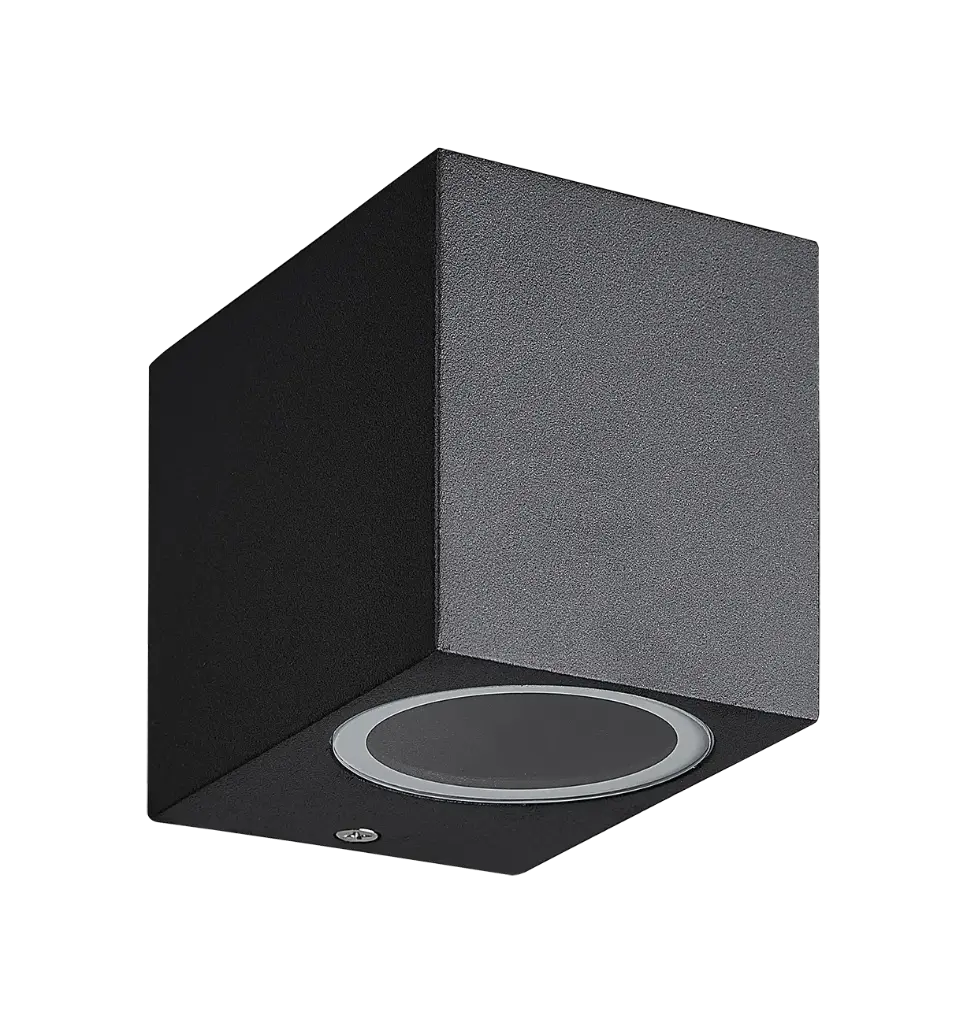 FLUX SQ wall light 81mm GU10 (excl) max 35Watt IP54 black