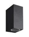 FLUX SQ wl 150mm 2x GU10 (excl) max 35Watt IP54 zwart