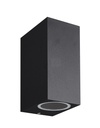 FLUX SQ wl 150mm 2x GU10 (excl) max 35Watt IP54 zwart
