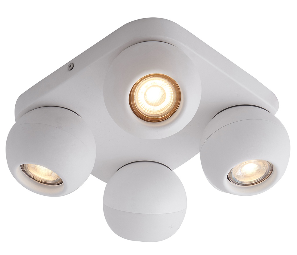TRITON 4L vierkant, GU10 (excl) wit
