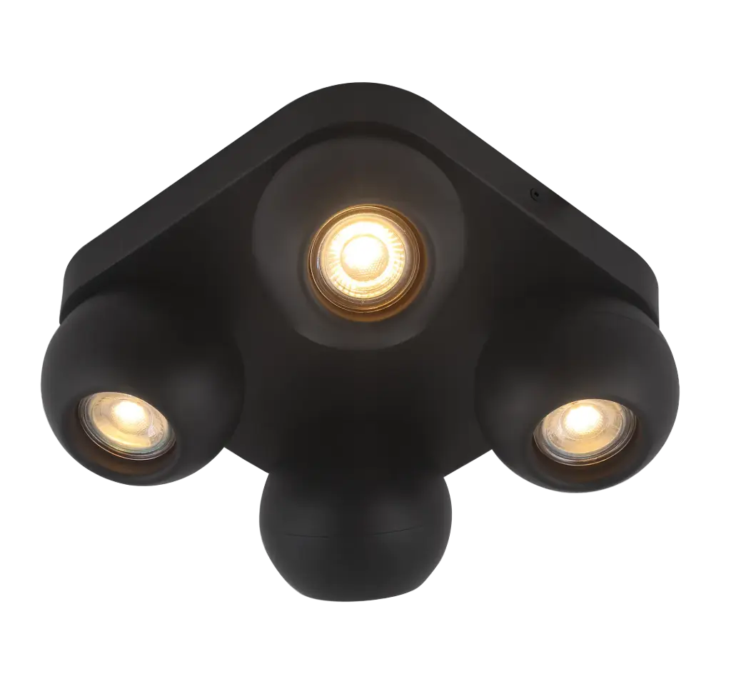 TRITON 4L vierkant, GU10 (excl) zwart