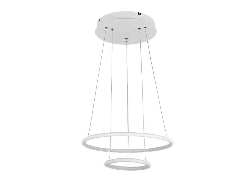 ANNU LED pendel 2 ringen 36W SMD LED 3000K dimbaar ø400+300mm wit