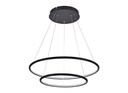 ANNU LED pendel 2 ringen 53W SMD LED 3000K dimbaar ø600+400mm zwart