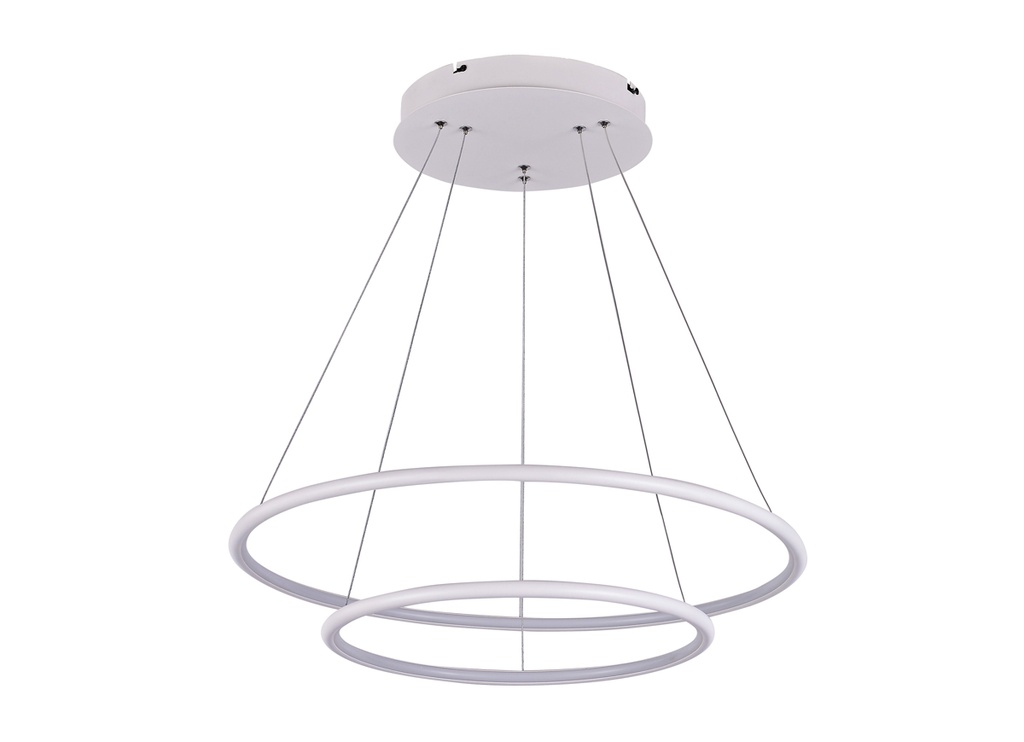 ANNU LED pendel 2 ringen 53W SMD LED 3000K dimbaar ø600+400mm wit